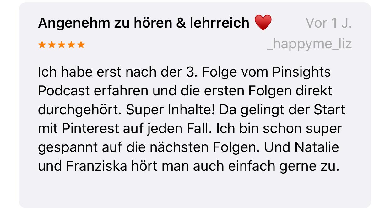 Pinsights Podcast-Bewertung-Feedback-6